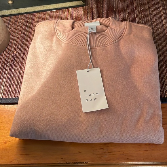 a new day Sweaters - A New Day Slightly Cropped Crewneck Sweatshirt, Size Medium